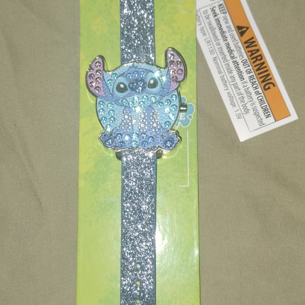 Blue Glitter Stitch Watch